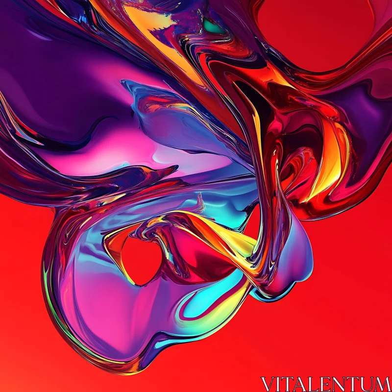 Colorful Swirls of Abstract Art AI Image