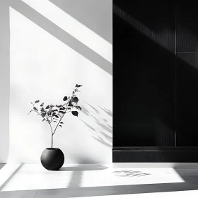 Monochrome Interior Plant