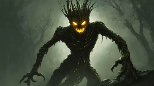 Glowing Eyed Forest Monster