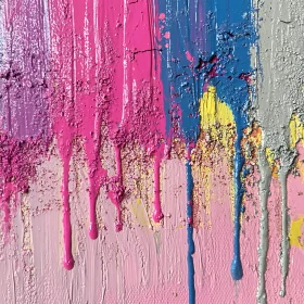 Energetic Colorful Drip Art