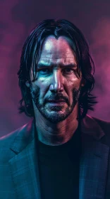 Keanu Reeves Intense Portrait