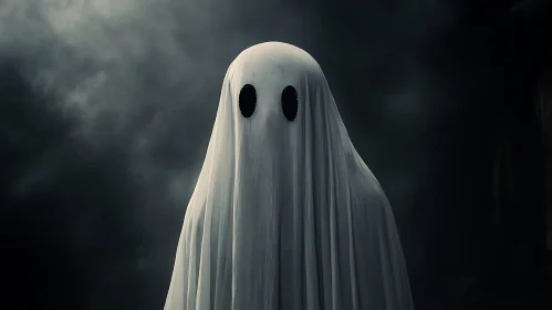 Mysterious Ghost in White Sheet