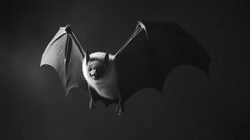 Bat in Flight: A Study in Contrast