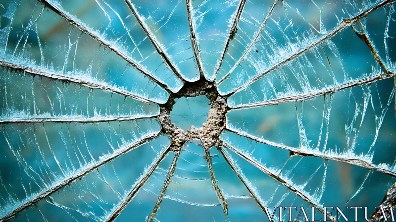 AI ART Abstract Broken Glass Close-up