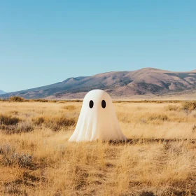 A Ghostly Figure in a Golden Field