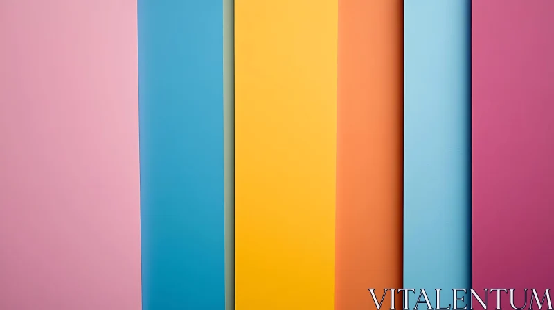 Vertical Pastel Color Palette Composition AI Image