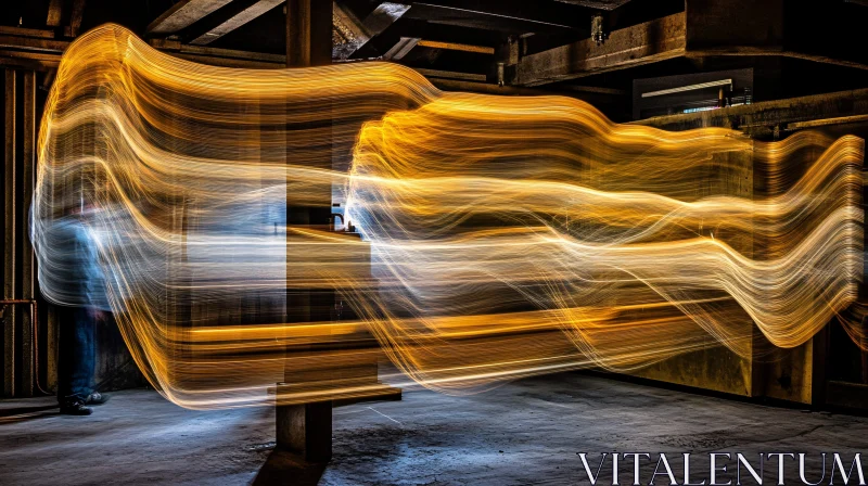 AI ART Industrial Light Streaks Abstract