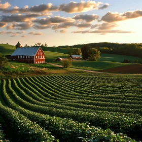 Rural Landscape with Barn