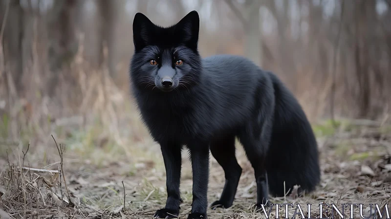 Mystic Fox in the Woods AI Image