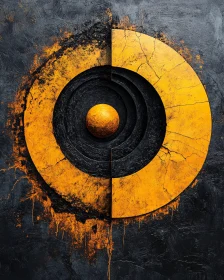 Yellow Circle Abstract Design