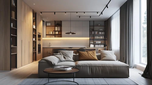 Contemporary Apartment Living Space