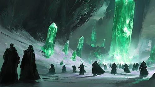 Enigmatic Figures in Crystal Landscape