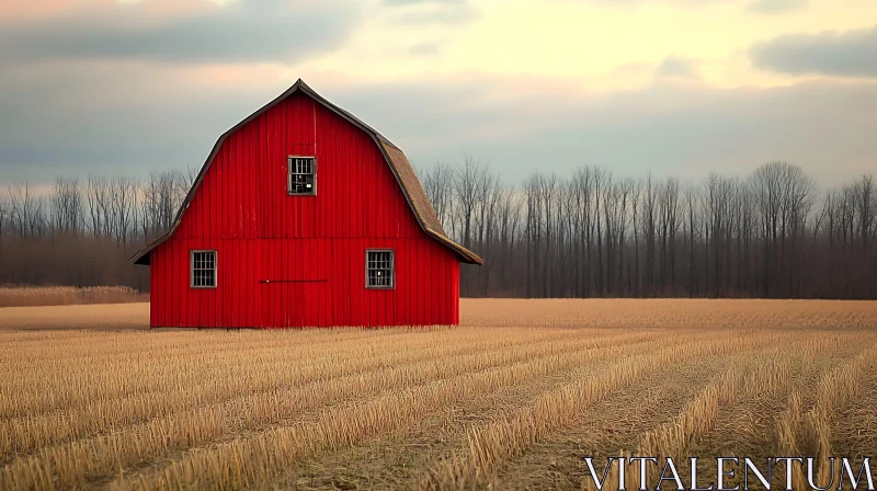 Rural Barn Landscape AI Image