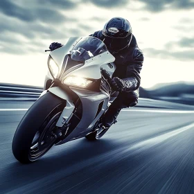 White Motorcycle on the Road