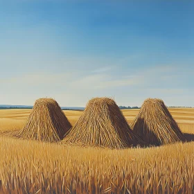 Haystacks in a Golden Field