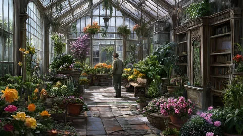 Indoor Garden with Flowers