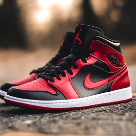Classic Red and Black Air Jordan Footwear