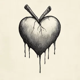 Dripping Heart Art