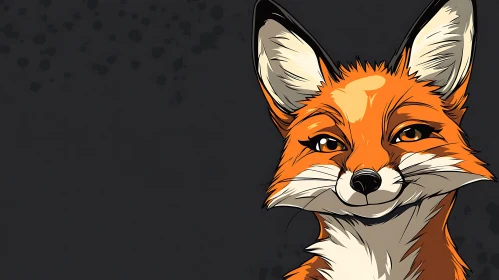 Orange Fox Cartoon Illustration