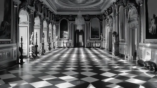 Monochrome Palace Interior