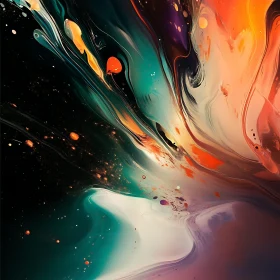 Colorful Abstract Swirl Art