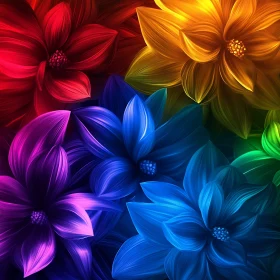 Kaleidoscope of Colors Flower Pattern