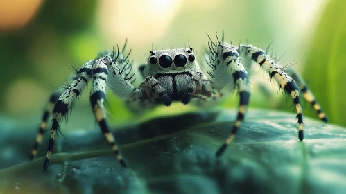 Close-Up Shot of a Spider in Nature