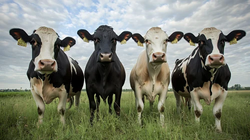 Cows Standing in a Field