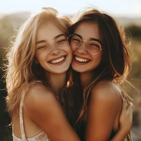Radiant Smiles: A Portrait of Friendship