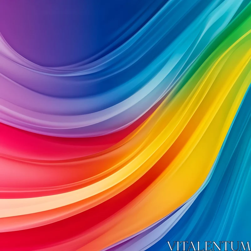 Fluid Color Gradient Abstract Art AI Image