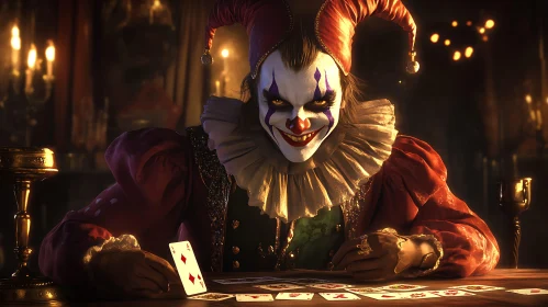 Creepy Clown Playing Cards