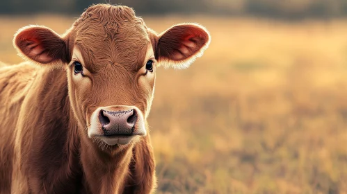 Brown Cow Face Close-Up