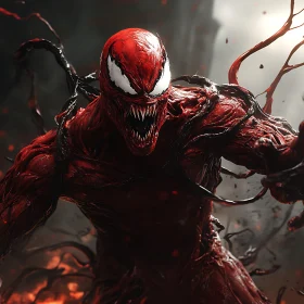 Crimson Chaos: Carnage Character Illustration