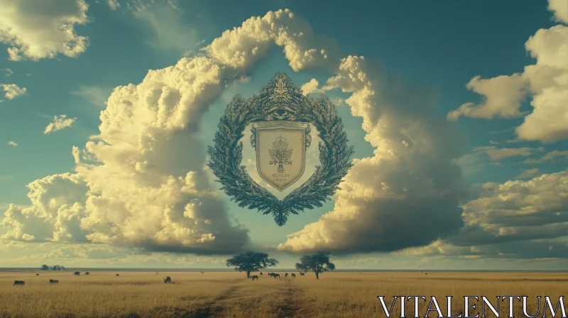 Cloud Framed Coat of Arms AI Image