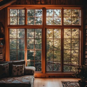 Cozy Interior with Forest View