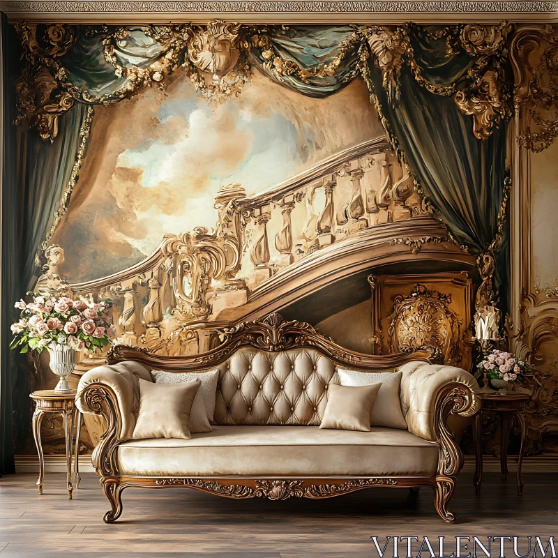 Luxurious Classic Style Interior Design AI Image