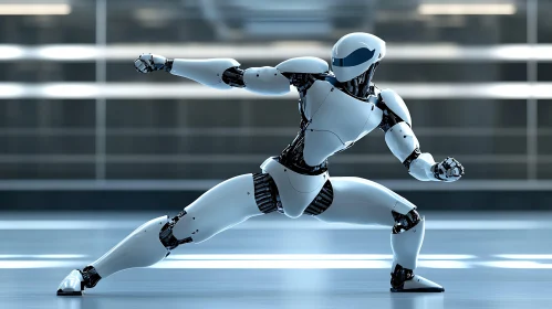 Robot in Fighting Pose