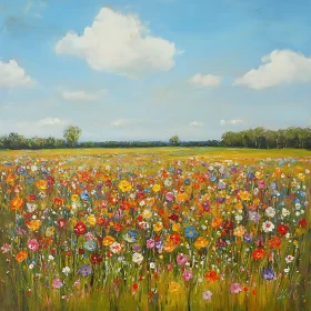 Floral Meadow Landscape