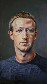 Mark Zuckerberg Lifelike Portrait