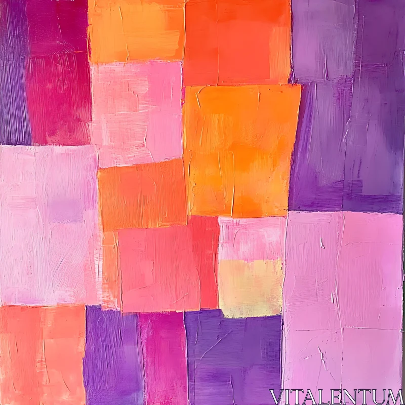 Colorful Geometric Abstract Painting AI Image