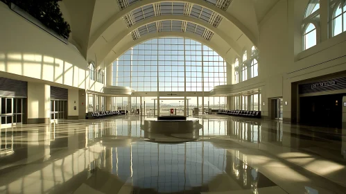 Spacious Airport Waiting Area