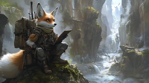 Fox Sketching Landscape