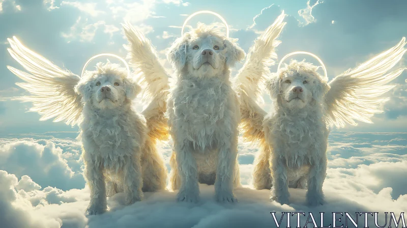 Dogs with Wings: A Divine Vision AI Image