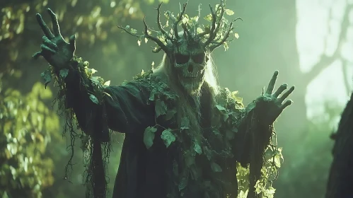 Ethereal Forest Guardian with Leafy Crown