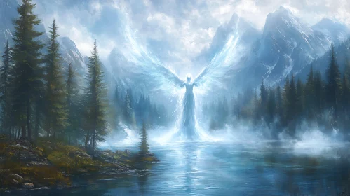 Ethereal Angel by Mountain Lake