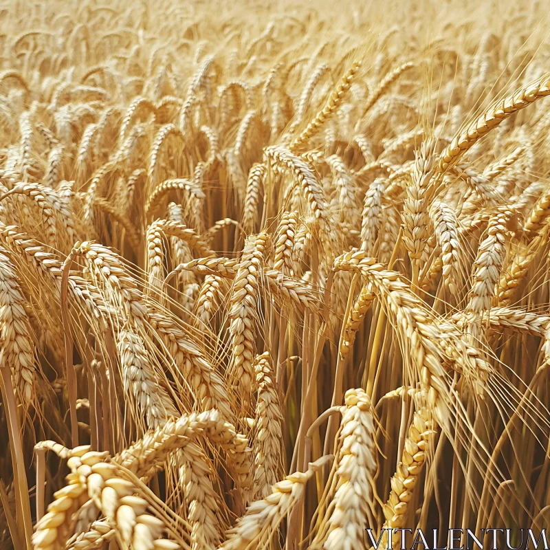 AI ART Ripe Wheat Field in Summer Sunlight