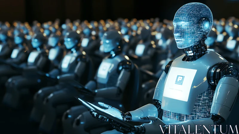 Automated Audience: Robots in Formation AI Image