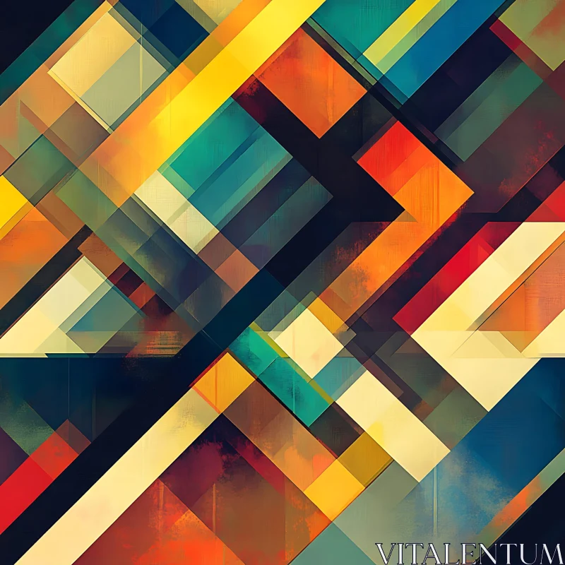 Colorful Geometric Patterns in Modern Design AI Image