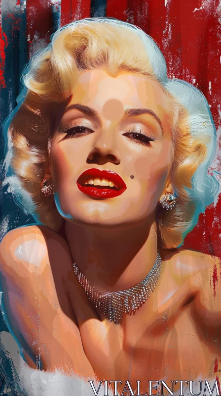 Marilyn Monroe Glamorous Portrait AI Image