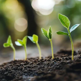 Green Seedlings Sprouting